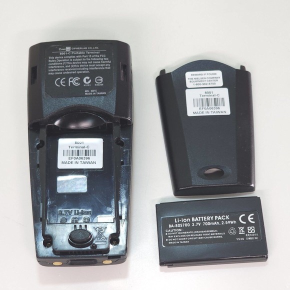 Cipher Lab 8001-C LCD Display Portable Nielsen Laser Terminal Bar code Scanner - Picture 3 of 6